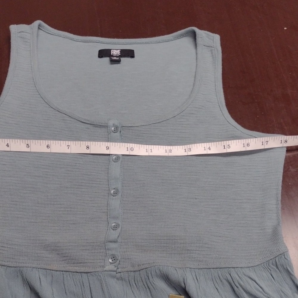 Frye Green Midi Sundress with Scoop Neck, Vacation,Beach, Casual. - Picture 7 of 13